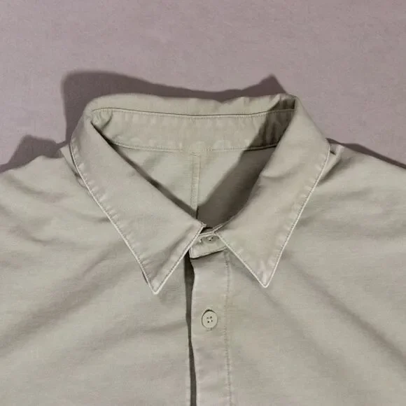 Lululemon Commission Green Long Sleeve Stretch Button Down Shirt Men's Medium - Picture 2 of 6